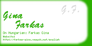 gina farkas business card